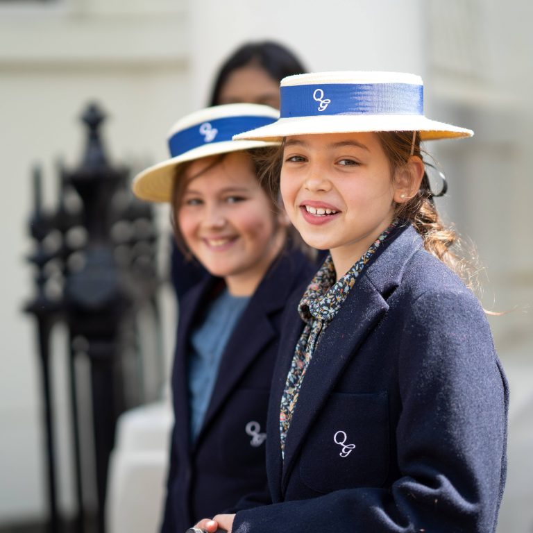 girls wearing their school uniform