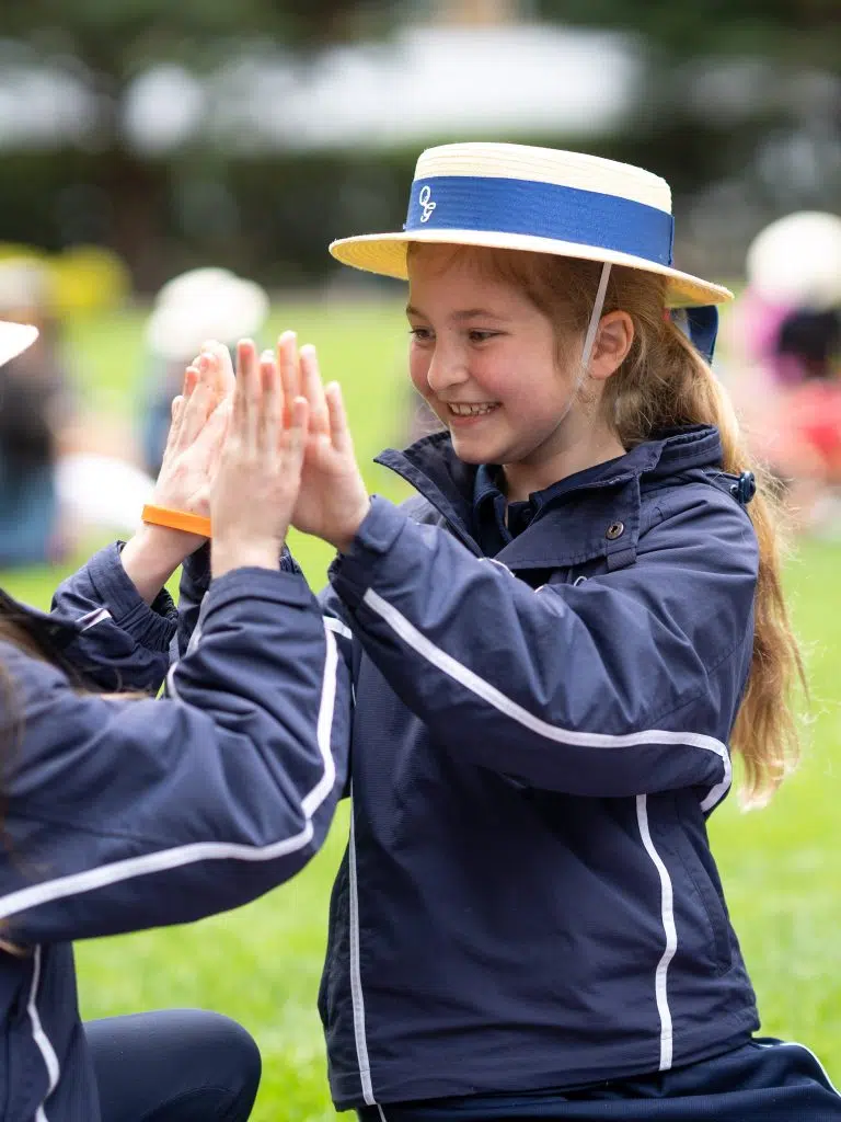 Queen's Gate Junior School girls in Queen's Gate Gardens