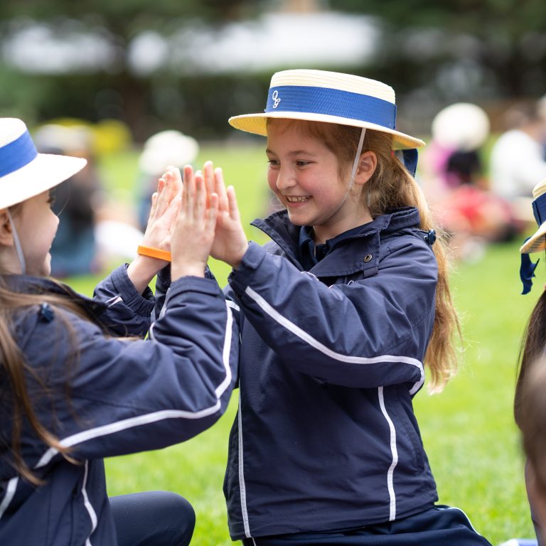 Queen's Gate Junior School girls in Queen's Gate Gardens