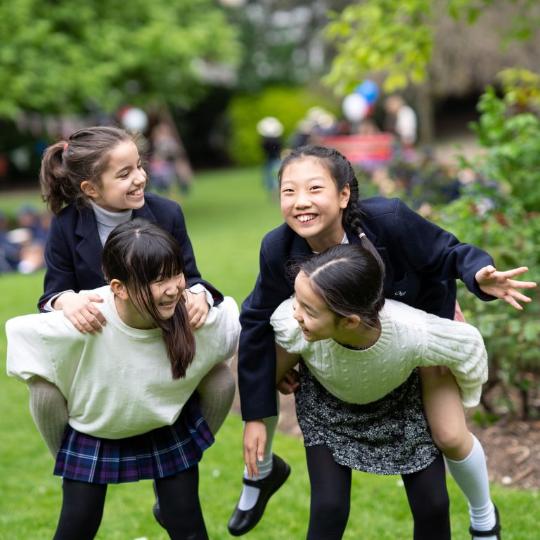 Queen's Gate Junior School girls in Queen's Gate Gardens