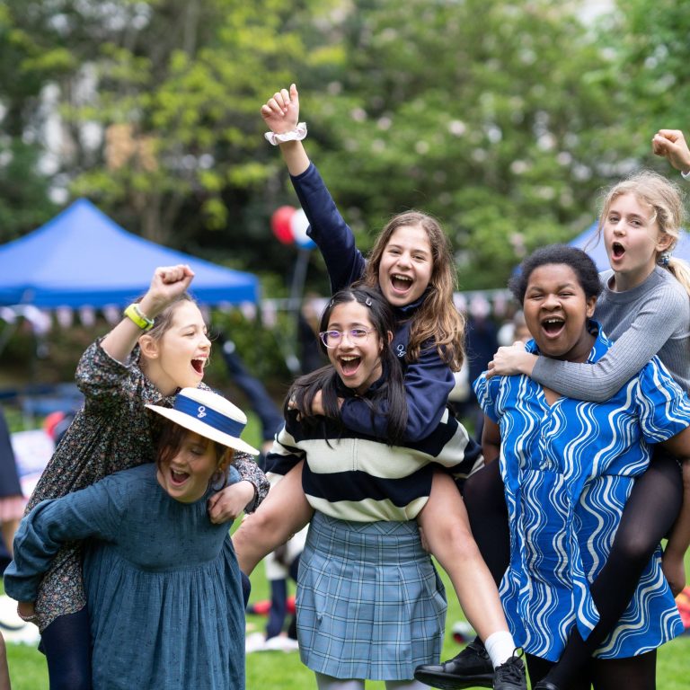 Queen's Gate Girls in Queen's Gate Gardens celebrating the Coronation