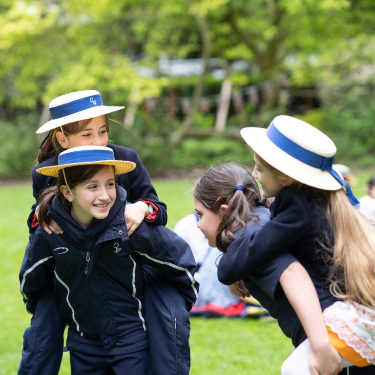 Queen's Gate Junior School girls in Queen's Gate Gardens