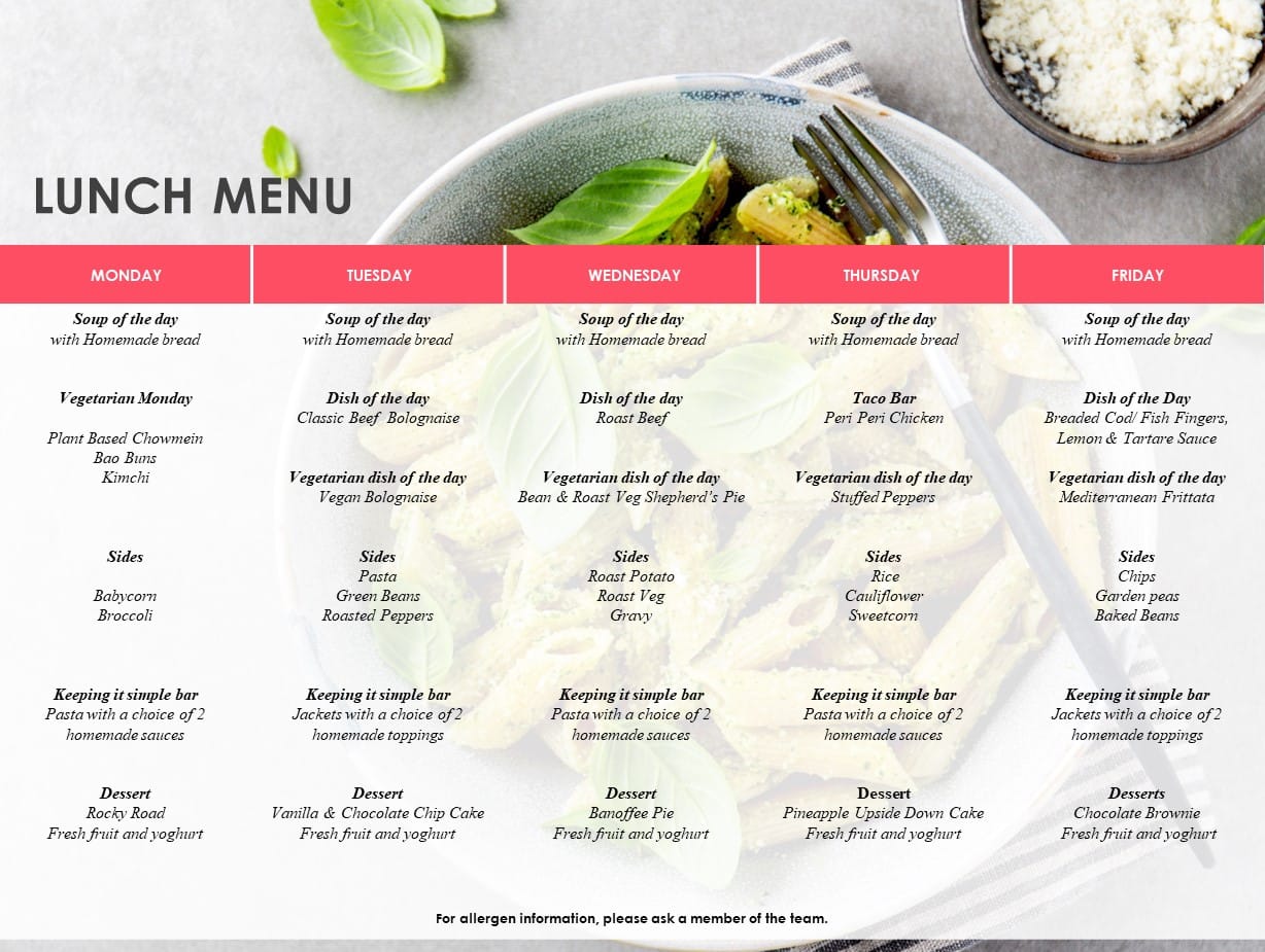 Queen's Gate School Catering Queen's Gate School